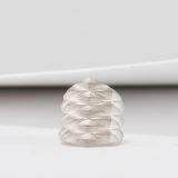 Maria Samora Matte Silver Diamond Peak Ring