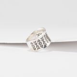 Norbert Peshlakai Concave Sterling Silver Ring
