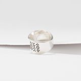 Norbert Peshlakai Concave Sterling Silver Ring