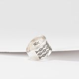 Norbert Peshlakai Concave Sterling Silver Ring