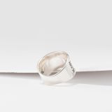 Norbert Peshlakai Concave Sterling Silver Ring