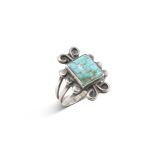 Vintage Navajo Turquoise Ring First Quarter 20th Century