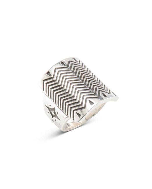 Jennifer Curtis Stamped Sterling Silver Shield Ring