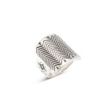 Jennifer Curtis Stamped Sterling Silver Shield Ring