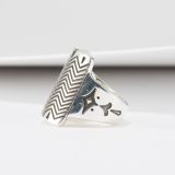 Jennifer Curtis Stamped Sterling Silver Shield Ring