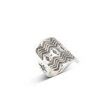 Jennifer Curtis Stamped Sterling Silver Shield Ring