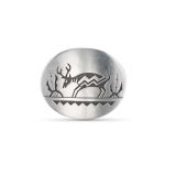Victor Coochwytewa Deer Overlay Belt Buckle