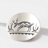 Victor Coochwytewa Deer Overlay Belt Buckle