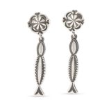 Jennifer Curtis Repoussé Post Earrings with Dangle