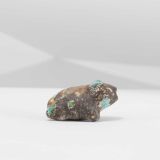 Leekya Deyuse Blue Gem Turquoise Frog Fetish Carving