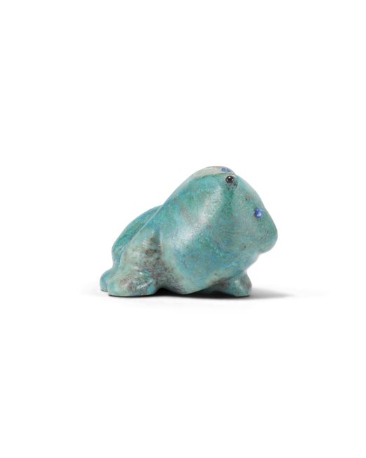 Ray Tsalate "Healing Badger" Chrysocolla Fetish Carving