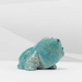 Ray Tsalate “Healing Badger” Chrysocolla Fetish Carving
