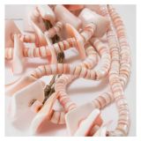 Santo Domingo Pueblo Three Strand Conch Shell Necklace