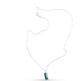 Jimmy Poyer Turquoise and Jet Inlay Necklace