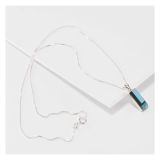 Jimmy Poyer Turquoise and Jet Inlay Necklace