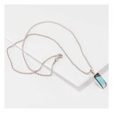 Jimmy Poyer Turquoise and Jet Inlay Necklace