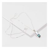 Jimmy Poyer Mother of Pearl and Turquoise Inlay Necklace