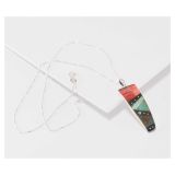 Jimmy Poyer Multi Stone Inlay Necklace
