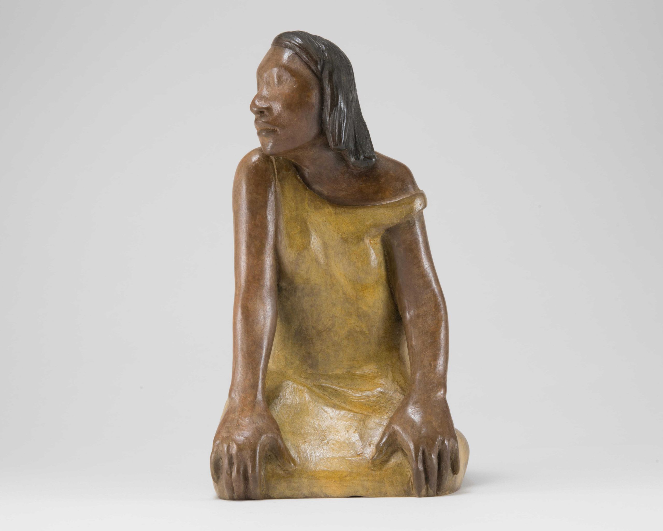 Roxanne Swentzell “Girl in the Yellow Dress” Bronze Sculpture, 2025, Open Edition