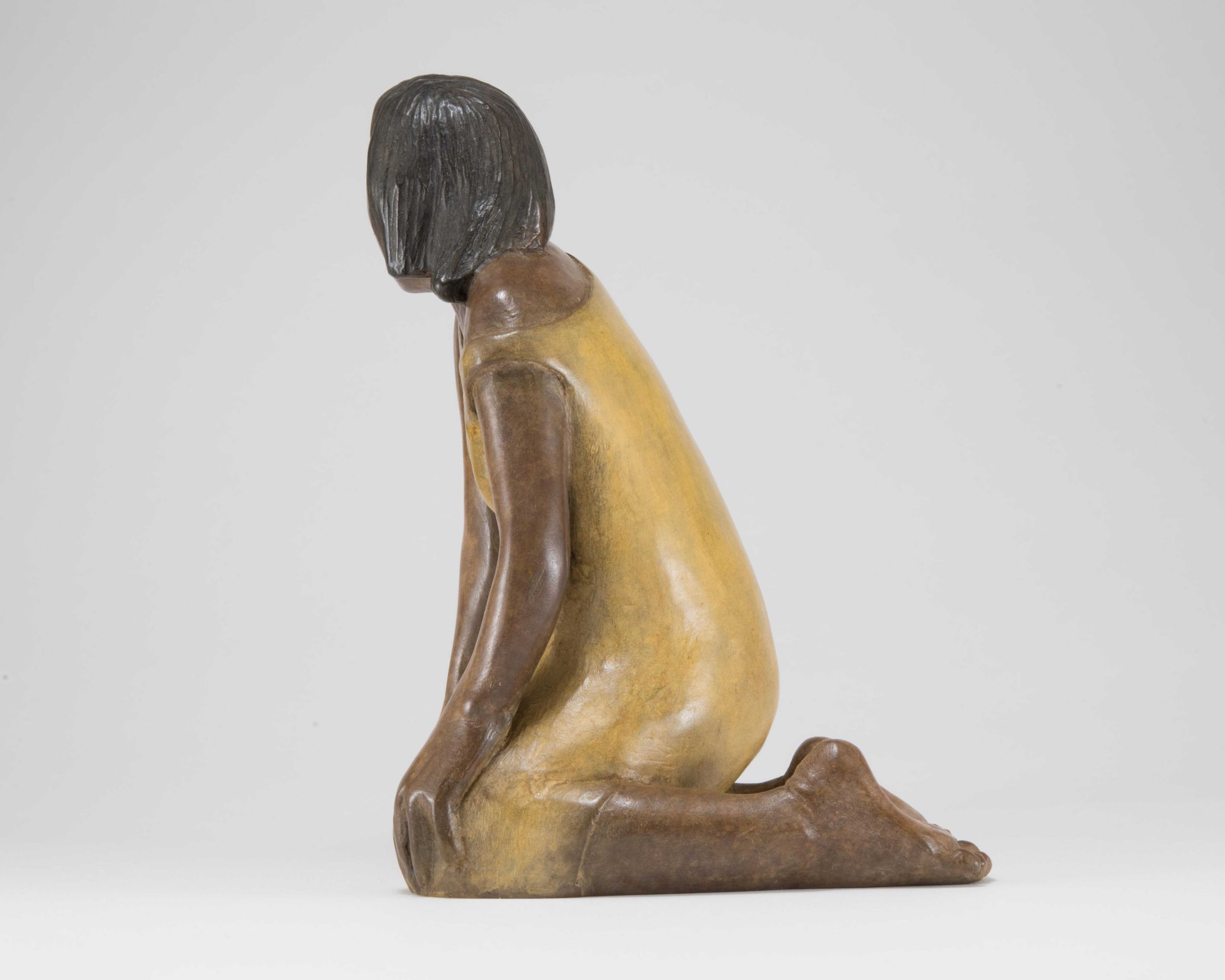 Roxanne Swentzell “Girl in the Yellow Dress” Bronze Sculpture, 2025, Open Edition
