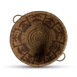 Hopi Coil Basket with Rain Cloud Motif