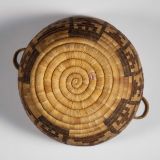 Hopi Coil Basket with Rain Cloud Motif