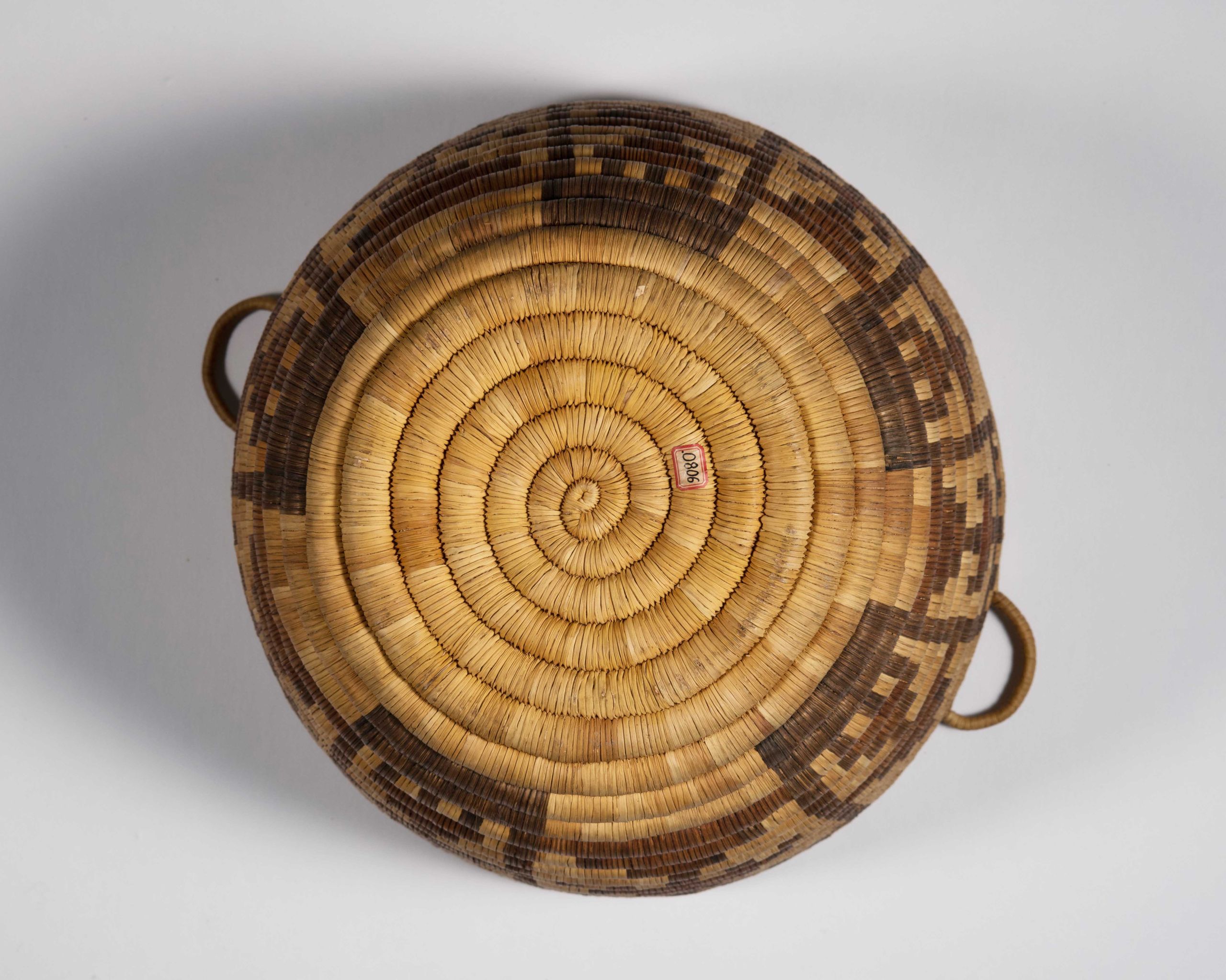 Hopi Coil Basket with Rain Cloud Motif