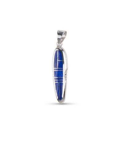 Supersmith Inc Lapis Collection Drop Inlay Pendant