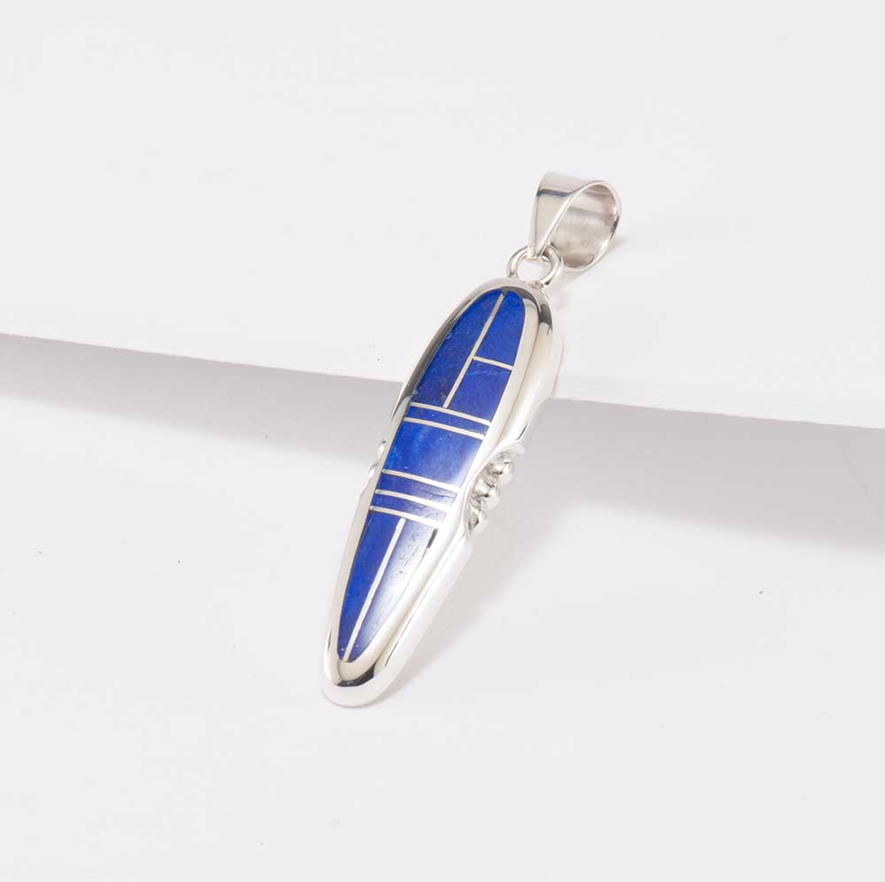 Supersmith Inc Lapis Collection Drop Inlay Pendant