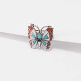 Zuni Inlay Butterfly Pin