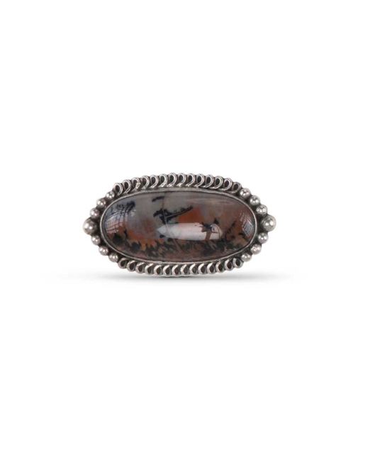 Vintage Navajo Petrified Wood Pin