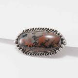 Vintage Navajo Petrified Wood Pin
