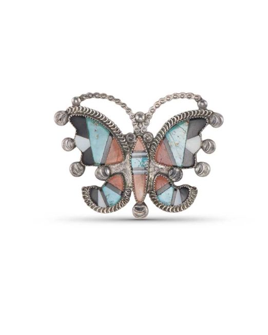 Vintage Zuni Inlay Butterfly Pin