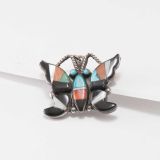 Vintage Zuni Inlay Butterfly Pin/Pendant