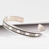 Bruce Morgan Stamped Sterling Silver Cuff