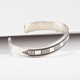 Bruce Morgan Stamped Sterling Silver Cuff