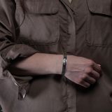 Bruce Morgan Stamped Sterling Silver Cuff