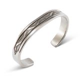 Bruce Morgan Stamped Sterling Silver Cuff