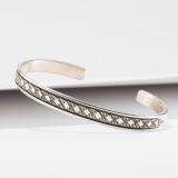 Bruce Morgan Stamped Sterling Silver Cuff