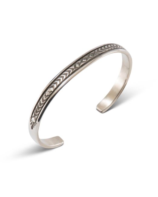 Bruce Morgan Stamped Sterling Silver Cuff