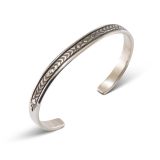 Bruce Morgan Stamped Sterling Silver Cuff