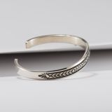 Bruce Morgan Stamped Sterling Silver Cuff