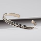 Bruce Morgan Stamped Sterling Silver Cuff