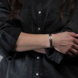 Bruce Morgan Stamped 14kt Gold and Sterling Silver Cuff