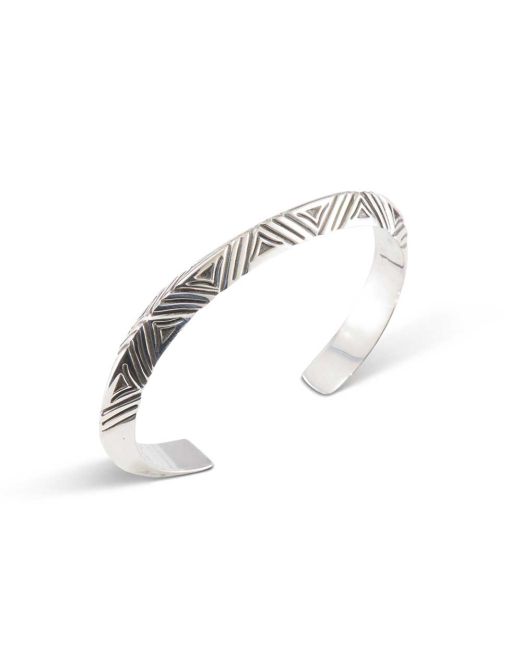 Jennifer Curtis Stamped Sterling Silver Carinated Cuff