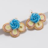 Arla Lucia Half Moon Nebula Beaded Earrings