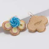 Arla Lucia Half Moon Nebula Beaded Earrings