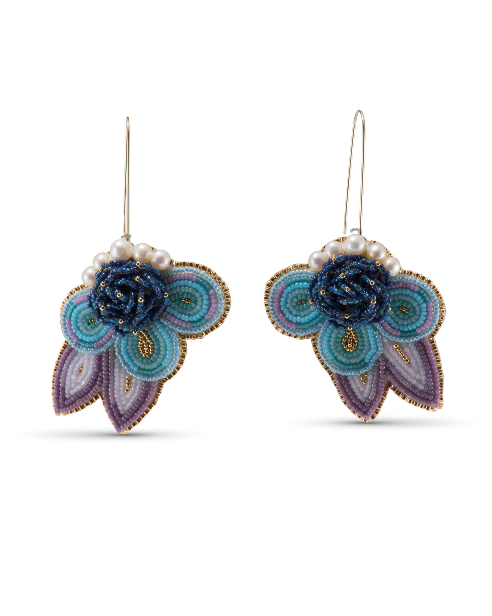 Arla Lucia Moon Nebula Beaded Earrings