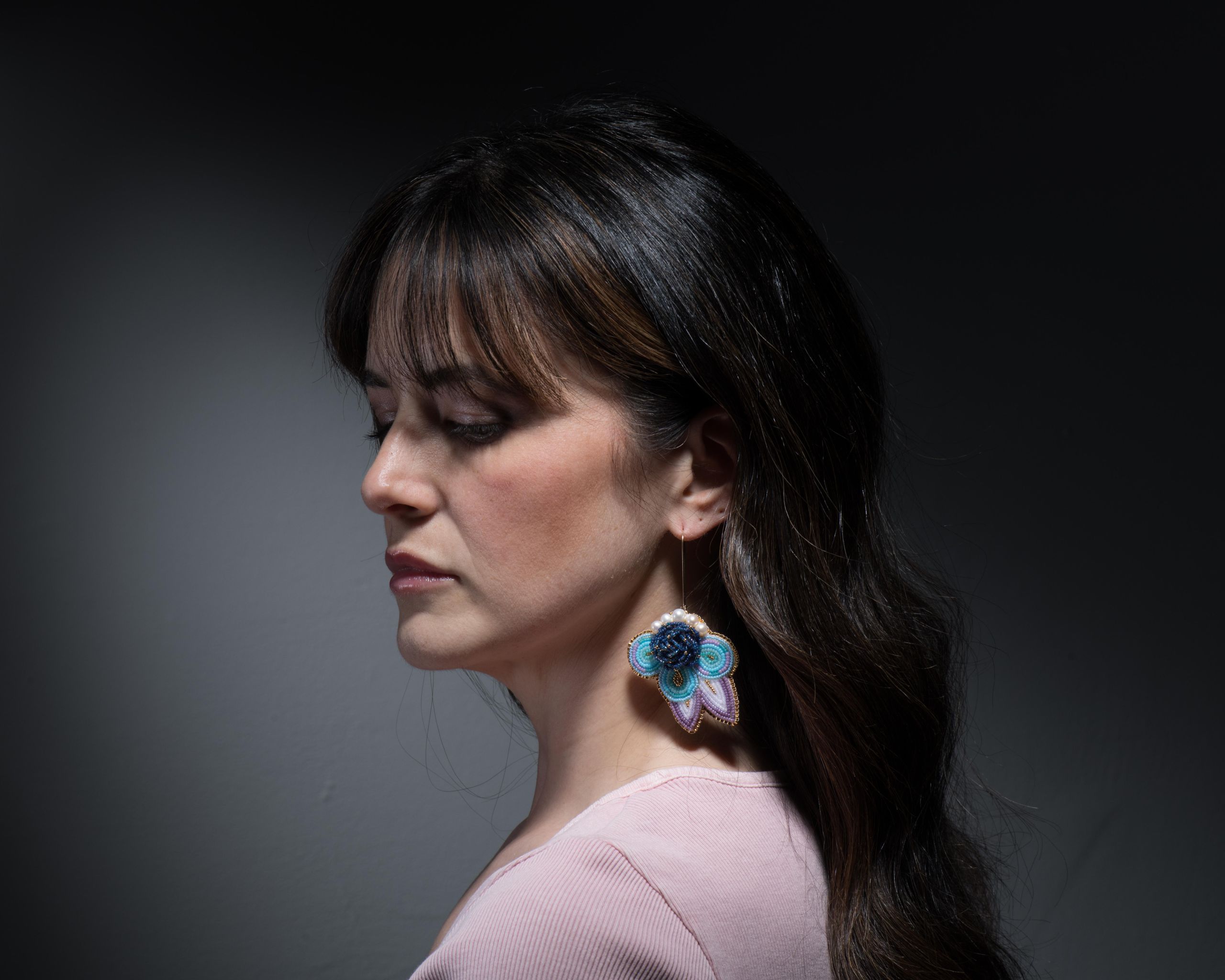 Arla Lucia Moon Nebula Beaded Earrings