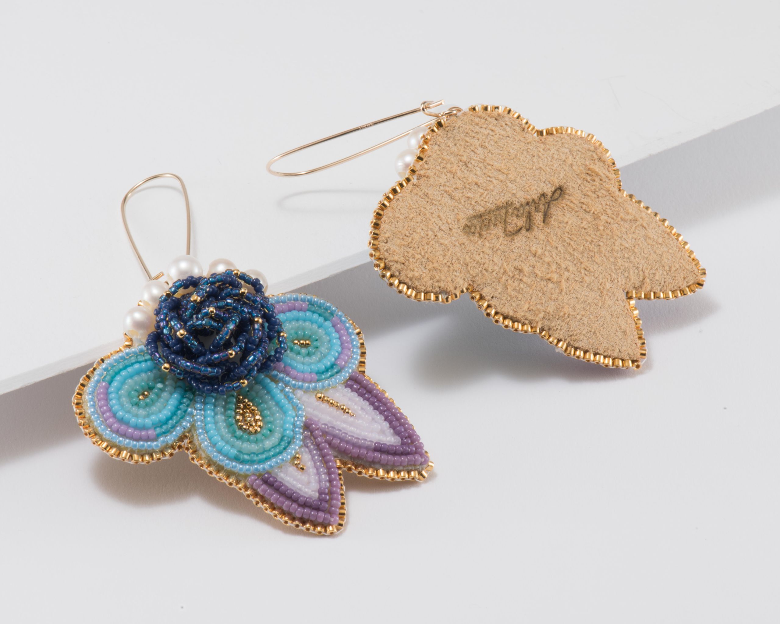 Arla Lucia Moon Nebula Beaded Earrings